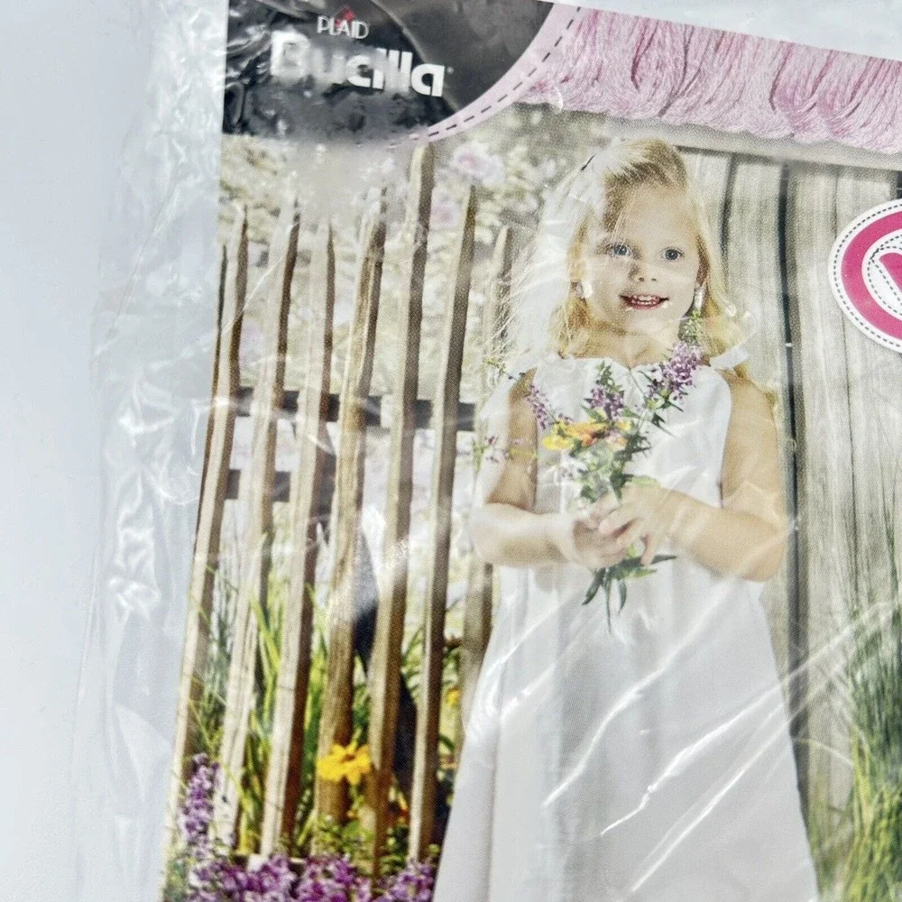 2015 Bucilla Pretty Posies 47694 Stamped‎ Girls Pillowcase Dress Kit Summer Sun